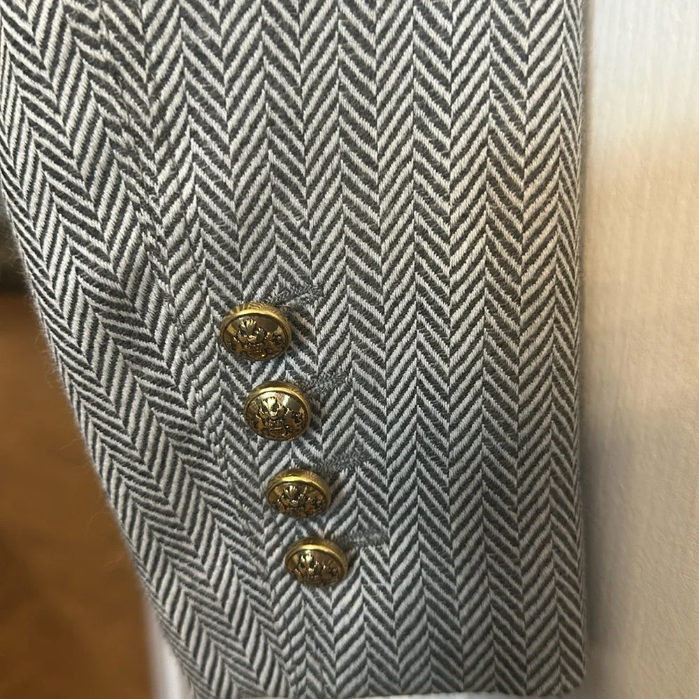 Smythe Gray Wool Herringbone Jacket - Picture 3 of 5